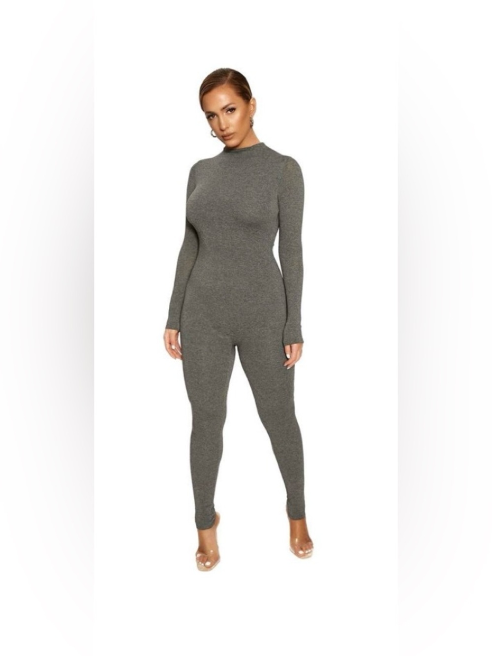 naked wardrobe grey long sleeve onesie